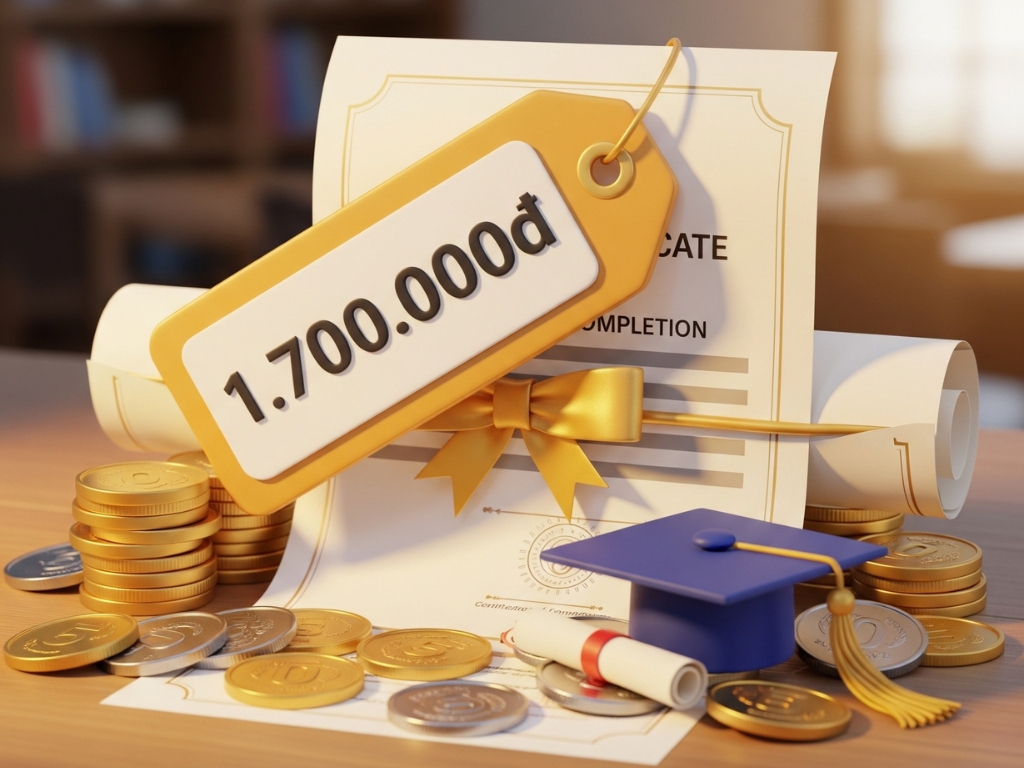 Học phí: 1.700.000 đồng/học viên/khóa